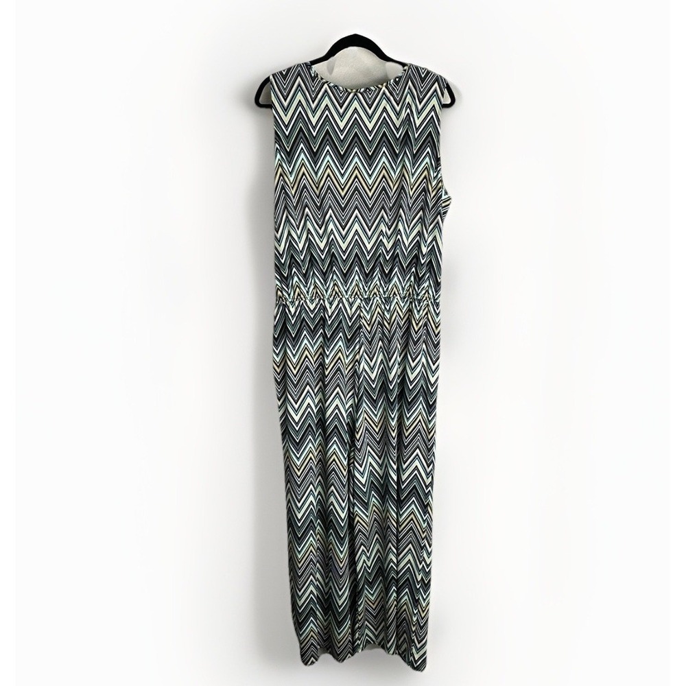 Tacera‎ Women's Jumpsuit Plus Size 2X Multicolor Retro Front Zip Sleeveless - Picture 8 of 8